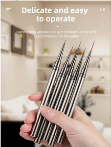 Nails Art Liner Brushes Elongated Lines Striping Drawing Painting 6/9/12/15/18/25mm Nail Design Pen Professional Manicure Tool