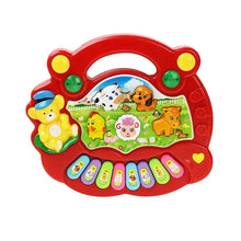Load image into Gallery viewer, Kids Cartoon Piano Keyboard Game with Animal Sounds Flashing Light Music Baby Instrument Music Toys Educational Toys Kids Gifts

