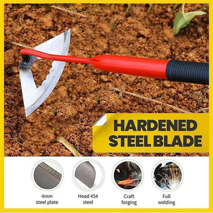 Garden Hoes Gardening Tool Hand Steel Hoe Garden Planting Hoe Portable Steel Gardening Hoe and Loosening Soil Tool Gardening