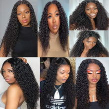 Load image into Gallery viewer, V Part Wig Human Hair Kinky Curly Brazilian Human Hair Clip in Glueless Wigs for Women Upgraded U Part Human Hair Wig 200%
