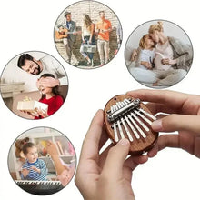 Load image into Gallery viewer, Portable Beginner Finger Piano Wooden Mini Thumb Piano Music Toy 8-sonic Instrument Children&#39;s Puzzle Home Decoration Ornaments
