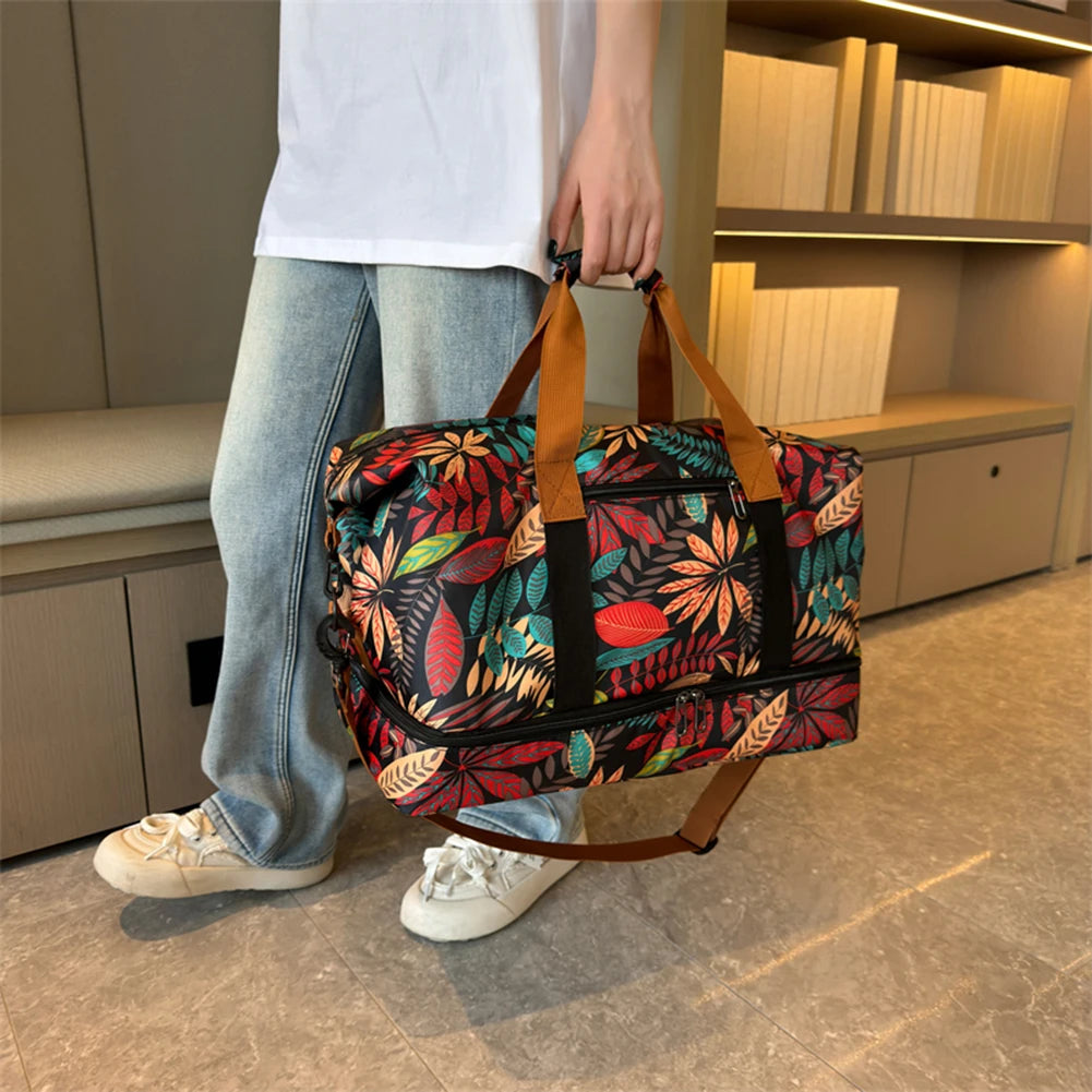 Sports Gym Bag Travel Portable Handbags For Women Outdoor Swimming Fitness Shoulder Crossbody Bag Weekender Duffel Yoga Bag