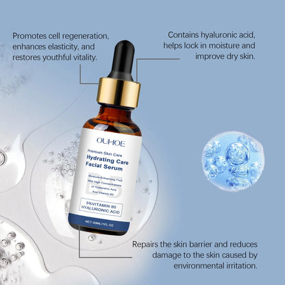 OUHOE Hydrating Care Facial Serum - Deep Moisturize, Balance Oil, Whiten, Repair Acne, All Skin Types, Anti - aging