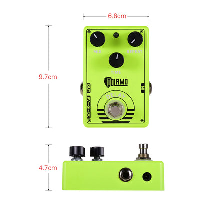 Dolamo D-14 Delay Guitar Effect Pedal Delay Pedal with Mix Repeat and Time Controls True Bypass Design for Electric Guitar