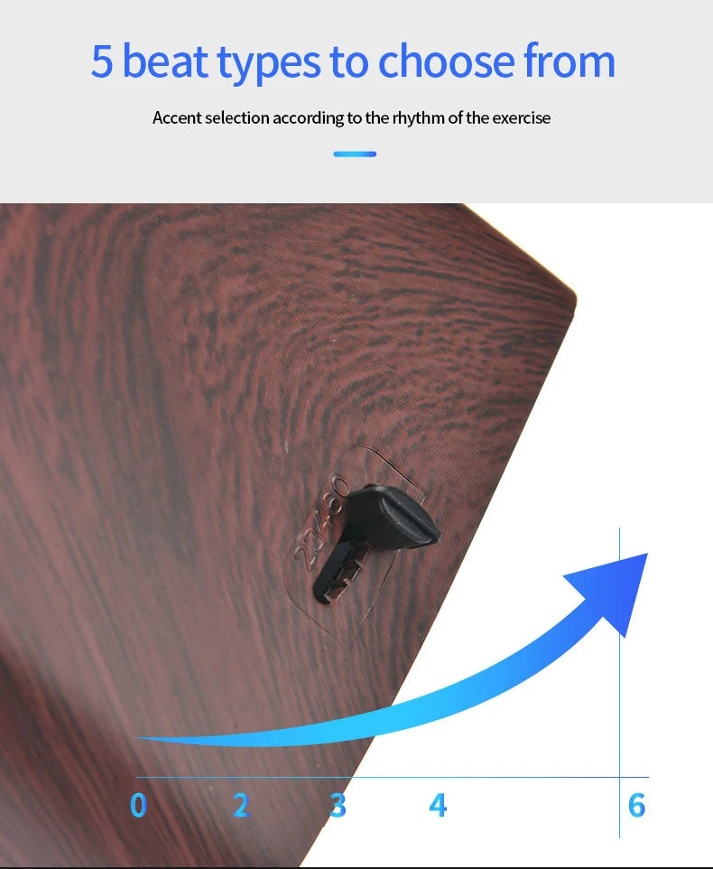 Mechanical Metronomes for Piano Guitar Violin Bass Drum and Other Musical Instruments, Loud Sound, High Precision(Wood Grain)