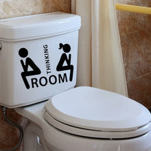 Load image into Gallery viewer, English Letter Toilet Stickers Cartoon Characters Home and Public Places WC Sign Sticker Decoration DIY Bathroom Sticker Rules
