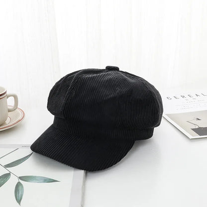 Hats for women retro Korean version of the British octagonal hat four seasons literary leisure beret cap S61