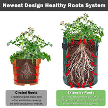 Load image into Gallery viewer, Potatoes Grow Bags 3/5/10 Gallon Gardening Plant Growing Bags for Potato Tomato Carrot &amp; Other Vegetable Planter Container
