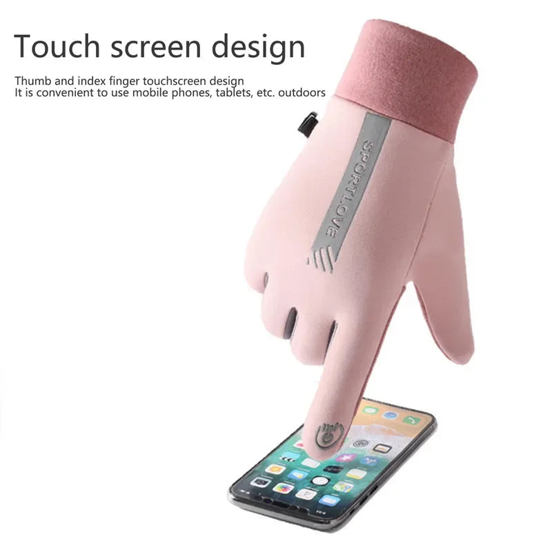 Winter Gloves Women Cycling Bike Thermal Cold Resistance Wind Waterproof Bicycle Warm Outdoor Running Skiing Mittens