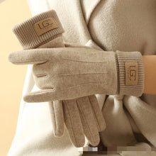 Load image into Gallery viewer, Winter Cashmere Gloves for Women Warm Touch Screen Gloves Cold Protection Full Finger Mittens Outdoor Cycling Thick Woolen Glove
