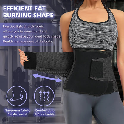 Waist Trainer for Women, Neoprene Waist Trimmer Belt, Sweat Band to Sweat More, Increase Core Stability, Back and Lumbar Support