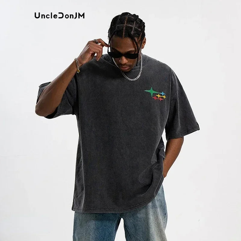 Graphic T Shirt Men Street Wear Couple T-shirt Harajuku Vintage T Shirt 2023 Summer Oversized T Shirt Y2k Clothes