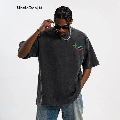 Graphic T Shirt Men Street Wear Couple T-shirt Harajuku Vintage T Shirt 2023 Summer Oversized T Shirt Y2k Clothes