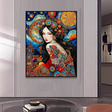 Load image into Gallery viewer, 5D Diamond Painting Art Bohemian Floral Woman Full Drill DIY Diamond Art Kits Mosaic Embroidery, Home Wall Decor Gift for Adults
