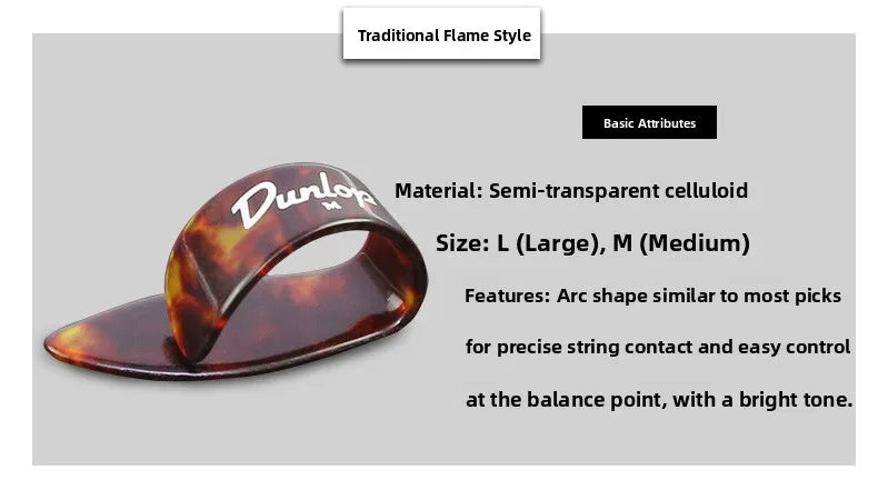 Dunlop Guitar Thumb Pi Middle Finger Thumb Ring L M S Finger Pi Guitar Accories Music Instrument Supplies