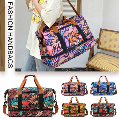 Sports Gym Bag Travel Portable Handbags For Women Outdoor Swimming Fitness Shoulder Crossbody Bag Weekender Duffel Yoga Bag