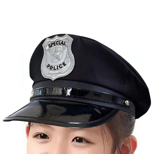 Kids Police Hat Toy Decorative Police Cop Fancy Dress up for Birthday Gifts
