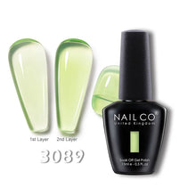 Load image into Gallery viewer, NAILCO 15ml Transparent Nude Color Series Jelly Gel Nail Polish Pink Red Nails Art Manicure Gel Varnishes Gellack Design Lacquer
