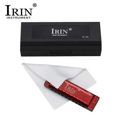 IRIN 10 Holes G Key 20 Tone Harmonica Colorful Blues Harmonica Woodwind Instrument Suitable for Beginners Teaching Playing Gift