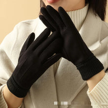 Load image into Gallery viewer, Winter Cashmere Gloves for Women Warm Touch Screen Gloves Cold Protection Full Finger Mittens Outdoor Cycling Thick Woolen Glove
