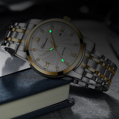 Top Brand Watches For Men High Quality See Through Skeleton Quartz Watch Stainless Steel Waterproof Wristwatch NEW Reloj Hombre