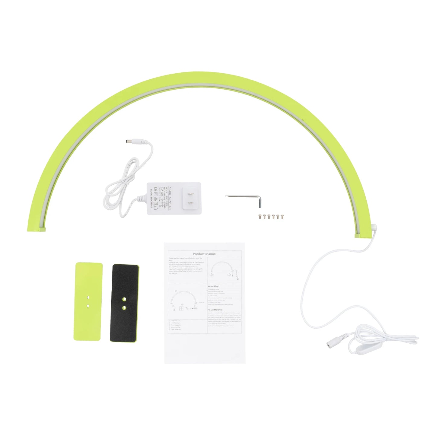 LED Half Moon Light Adjust Brightness 3000K‑6000 Half Moon Desk Lamp for Nail Art, Facial Spa, Skincare, Lash Extensions