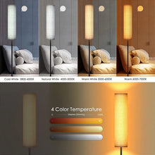 Load image into Gallery viewer, 126LEDs Floor Lamp 12W 800Lumens Standing Tall Lamp with Magnetic Remote Controller 2800K-7000K Adjustable Color Temperature
