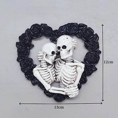 Lover Skull Silicone Mold Halloween Decoration Gypsum Crafts Resin Making Tool DIY Soap Ice Baking Mold Party Gift