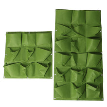 Load image into Gallery viewer, Green Vertical Hanging Garden Planter Flower Pots Bag Wall Mount Hanging
