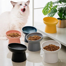 Load image into Gallery viewer, Cat Nordic Style Food Water Bowl Pet Animal Ceramic Eating Dishes High Foot Raised Puppy Cats Matte Bowls Elevated Dog Bowls
