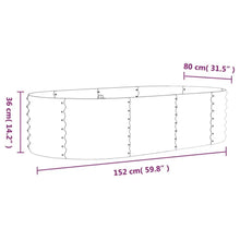 Load image into Gallery viewer, Garden Raised Bed Powdercoated Steel 59.8x31.5x14.2 Anthracite
