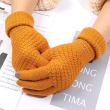 Load image into Gallery viewer, Women Men Warm Winter Touch Screen Gloves Stretch Classical Knit Mittens Wool Full Finger Outdoor Cycling Driving Glove
