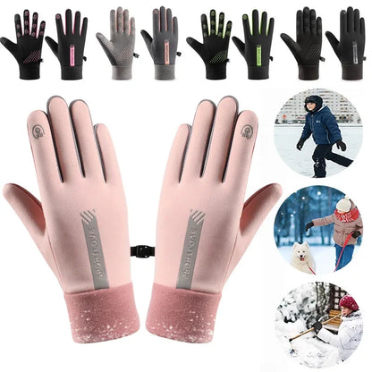 Winter Gloves Women Cycling Bike Thermal Cold Resistance Wind Waterproof Bicycle Warm Outdoor Running Skiing Mittens