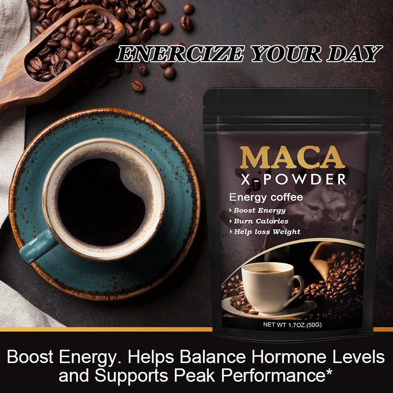 BEWORTHS Maca Root Coffee- Natural Energy Supplement,Supports Athletic Performance and Motivation,Builds Muscle and Strengthens