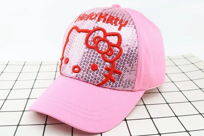 Hello Kitty Children Hat Gifts for Girls Baseball Cap Peaked Cap Sanrio Shading Sun Protection Summer Thin Section Cute Baby Hat