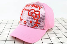 Load image into Gallery viewer, Hello Kitty Children Hat Gifts for Girls Baseball Cap Peaked Cap Sanrio Shading Sun Protection Summer Thin Section Cute Baby Hat
