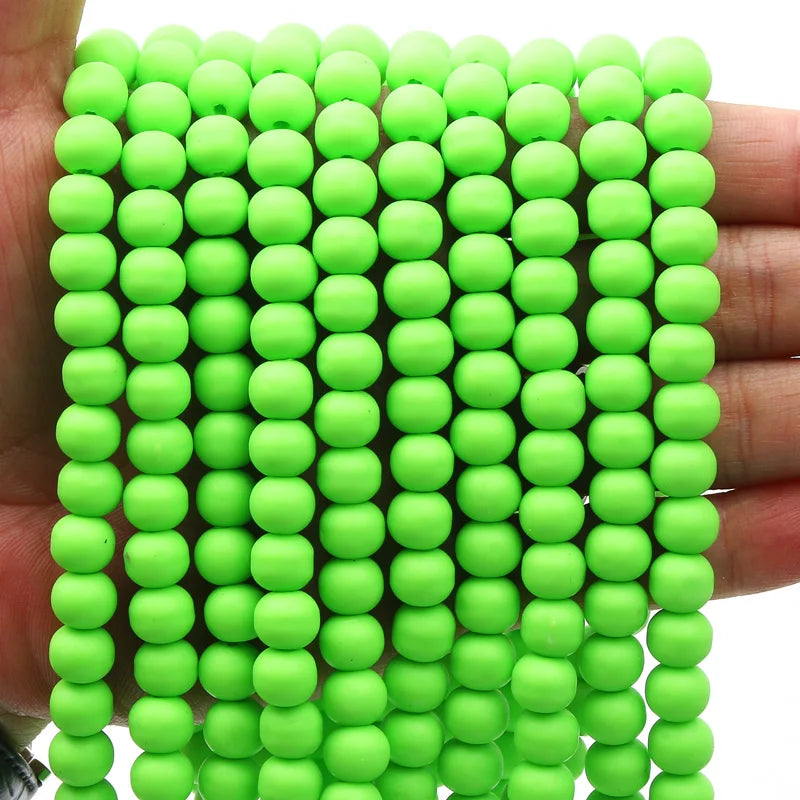 1 String 6/9mm Clay Round Beads Loose Spacer Beads Polymer Clay Beads For Jewelry Making Diy Boho Bracelet Necklace Accessorie
