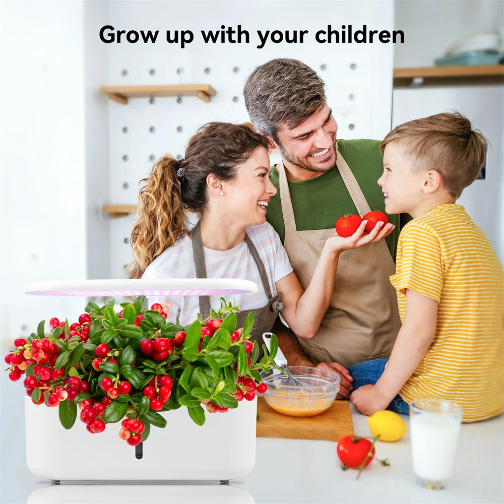 Plant Hydroponics System Growing Indoor Garden LED Light Smart Planting Machine Self Watering Indoor Home Gardening Planter