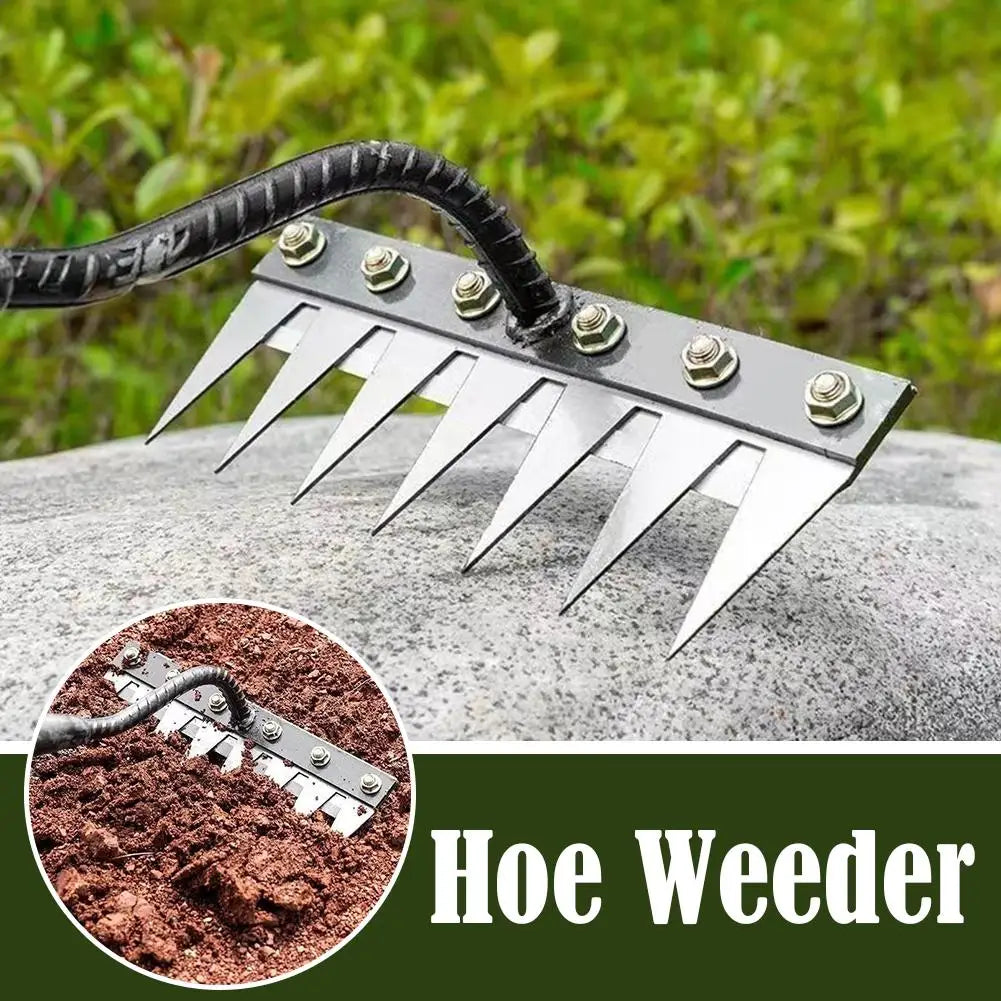 5/6/7/8 Garden Hoe Weeding Tool Digging Wild Vegetables Weeding Loosening Soil Agricultural Farm Tools Menggang Rake