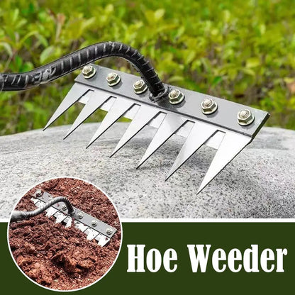 5/6/7/8 Garden Hoe Weeding Tool Digging Wild Vegetables Weeding Loosening Soil Agricultural Farm Tools Menggang Rake