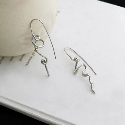 Abstract three-dimensional design earrings cool and handsome temperament fashion women exquisite retro ear hanging jewelry acces