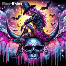 Load image into Gallery viewer, DIY Diamond Painting Portrait Full Square Round Diamond Mosaic Character New Arrival Skeleton Halloween Gift
