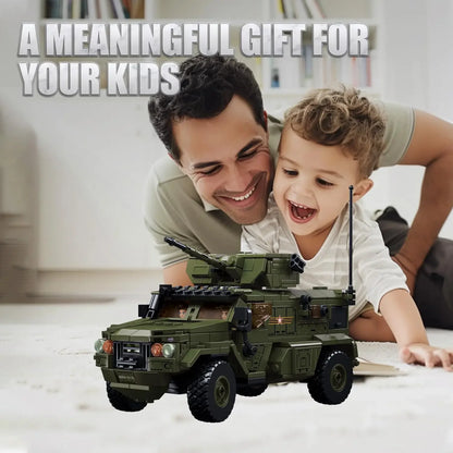 519PCS Typhoon VDVS Assault Armored Vehicle Building Blocks Model with Mini Figures Creative Play Toy Gift for Kids Collectors