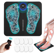 Load image into Gallery viewer, EMS Foot Massage Pads for Improved Circulation, Muscle Relaxation, Plantar Pain Relief, Back and Leg Foot Massage with Remote C

