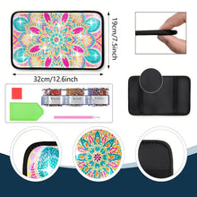 Load image into Gallery viewer, 1 DIY diamond painting set, canvas material mandala themed car pad, suitable for car interior decoration pad gifts.
