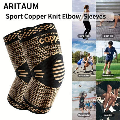 Elbow compression sleeve (1 pair)-prevents and restores tendonitis support for weight liftin