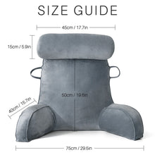 Load image into Gallery viewer, Headboard Pillow Triangle Cushion Reading Large Bolster Backrest Positioning Support body wedge sleeping pillow for Bed Headboar
