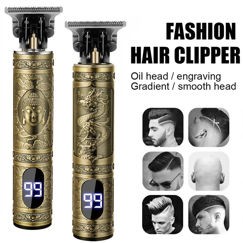 Hair Clippers Cordless Hair Trimmer Rechargeable T9 Vintage Hair Cutting Machine for Men Hair Beard Trimmer Beard Shavers