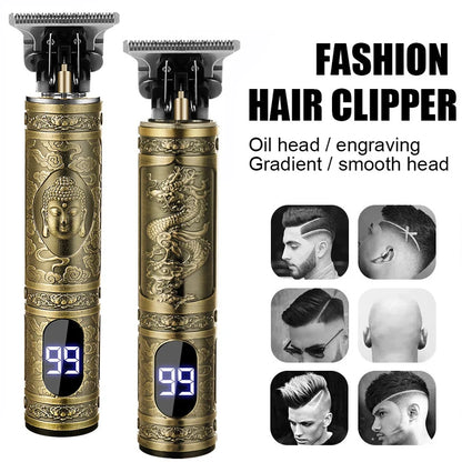 Hair Clippers Cordless Hair Trimmer Rechargeable T9 Vintage Hair Cutting Machine for Men Hair Beard Trimmer Beard Shavers