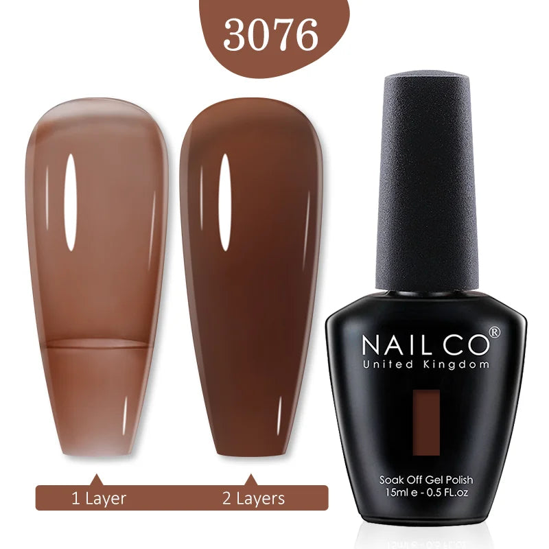 NAILCO 15ml Transparent Nude Color Series Jelly Gel Nail Polish Pink Red Nails Art Manicure Gel Varnishes Gellack Design Lacquer